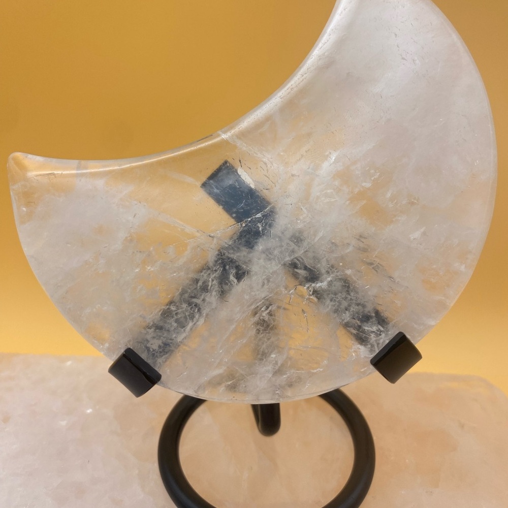 Crystal Moon Sculpture on Stand